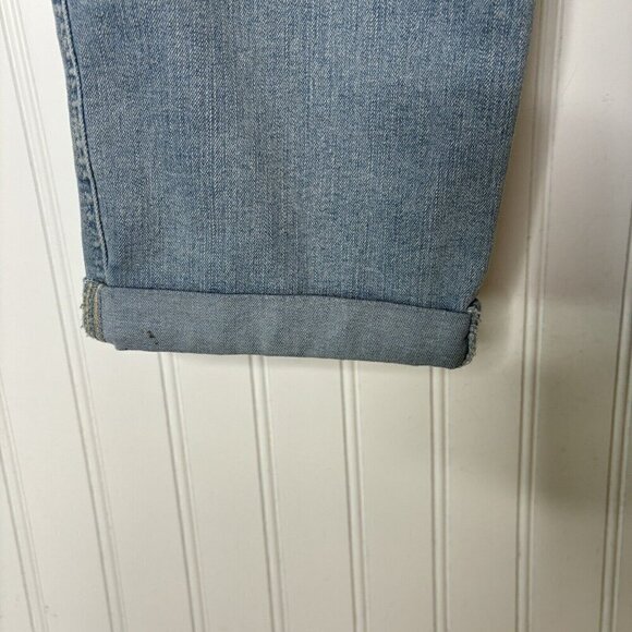 Levi Strauss Heritage Boyfriend Jeans Womens 12/W31 Light Wash Cuff Hem Mid Rise - Picture 5 of 14